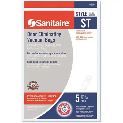 Electrolux EUR63213B10CT Electrolux Sanitaire Style St Disposable Vacuum Bags Sc600 & Sc800, Carton Of 10