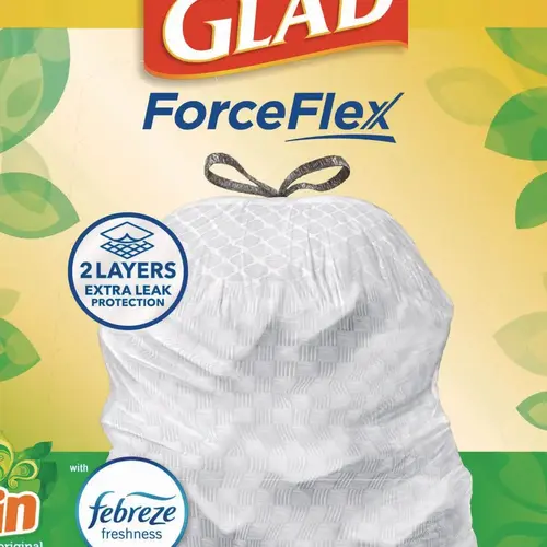 GLAD CLO78900BX Glad Odorshield Tall Kitchen Drawstring Bags, Gain Original, 13 Gal, Box Of 80