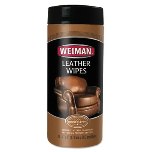 Weiman WMN91CT Weiman Leather Wipes, 7 X 8, Carton Of 120