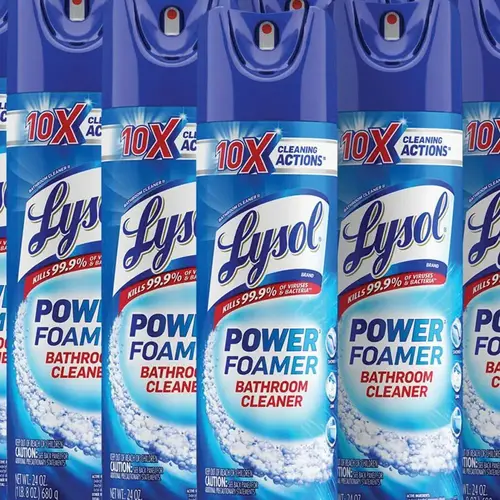 LYSOL RAC02569CT Lysol Power Foam Bathroom Cleaner, 24oz Aerosol, Carton Of 12
