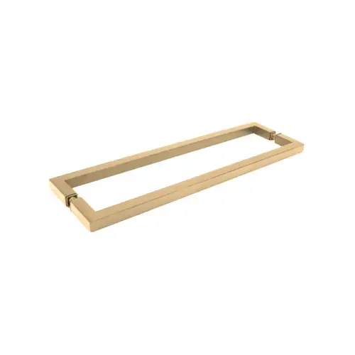 FHC TBSQ18X18SB 18" X 18" Square Mitered Back-to-Back Towel Bar - Satin Brass