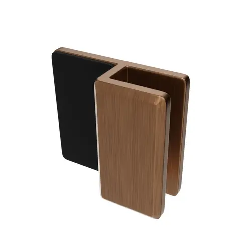 Brixwell DSBEV1BBRZ Beveled Style Frameless Shower Door Stop Brushed Bronze Finish