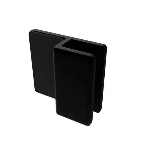 Brixwell DSBEV1MBL Beveled Style Frameless Shower Door Stop Matte Black Finish