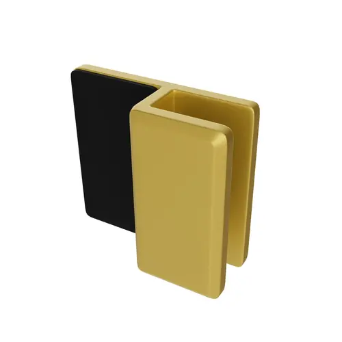 Brixwell DSBEV1SB Beveled Style Frameless Shower Door Stop Satin Brass Finish