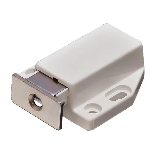 Magnetic Pressure Push Latch, 3 lbs Pull White Finish