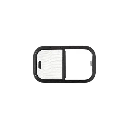 Horizontal Sliding Horse Trailer Window 25-1/4" x 15-1/4" 31% Dark Gray Glass
