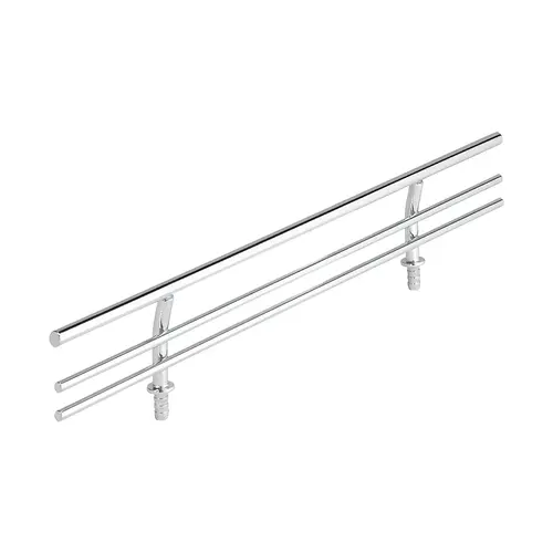 Fence,for Wood Shelves 9 3/4" Length 7 6/16" Center to Center Chrome Plated