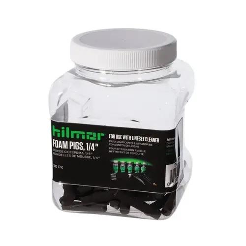 HILMOR HLP1450 Hilmor 1/4 In. Lineset Cleaner Foam Pigs In Resealable Container,case Of 50