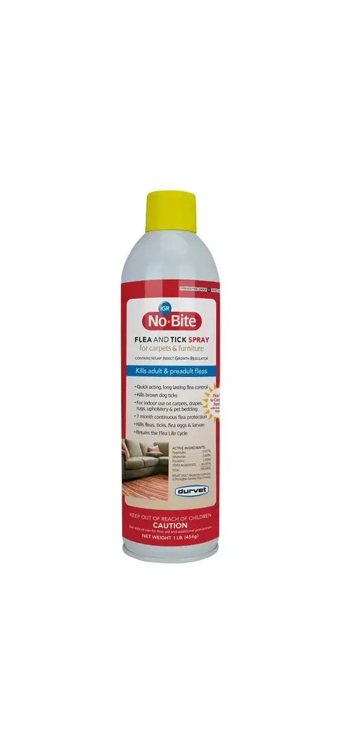 DURVET, 011-1134 No-Bite IGR Flea Tick Spray for Carpets