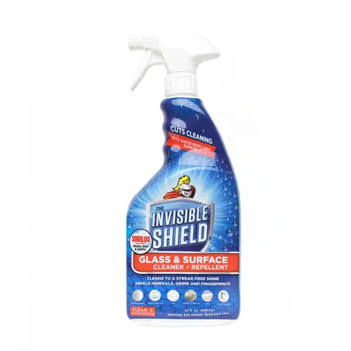 Unelko 57551 Invisible Shield Dual Action Glass and Surface Cleaner, for Windows, Showers, Tiles, Resists Soil and Grime, 32 oz