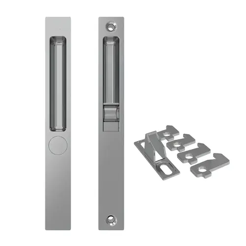 Brixwell 13-192 Chrome Patio Flush Mount Handle Set without Key Cylinder