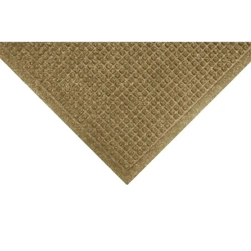 M+A Matting 2805035170 M+a Matting Waterhog Squares Fashion Mat Camel 3 ftX5 ft Smooth Backing