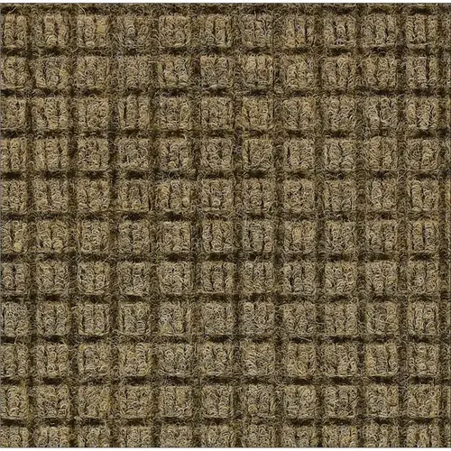 M+A Matting 20050410170 M+a Matting Waterhog Squares Classic Mat Camel 4 ftX10 ft Smooth Backing