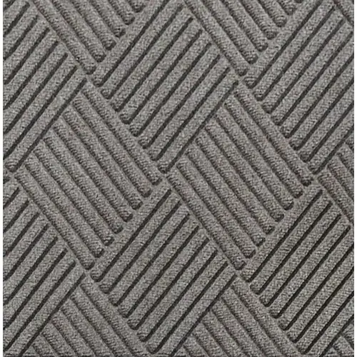 M+A Matting 2085723170 M+a Matting Waterhog Diamond Classic Mat Medium Grey 2 ftX3 ft Smooth Backing