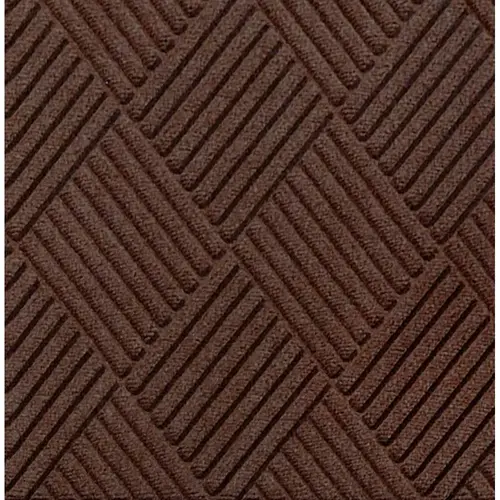 M+A Matting 2085234170 M+a Matting Waterhog Diamond Classic Mat Dark Brown 3 ftX4 ft Smooth Backing