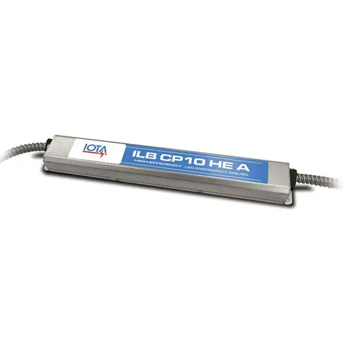 IOTA 265S9Y IOTA 10w Low Profile Emergency LED Driver, 10.48", Dual Flex Conduit, Lithium