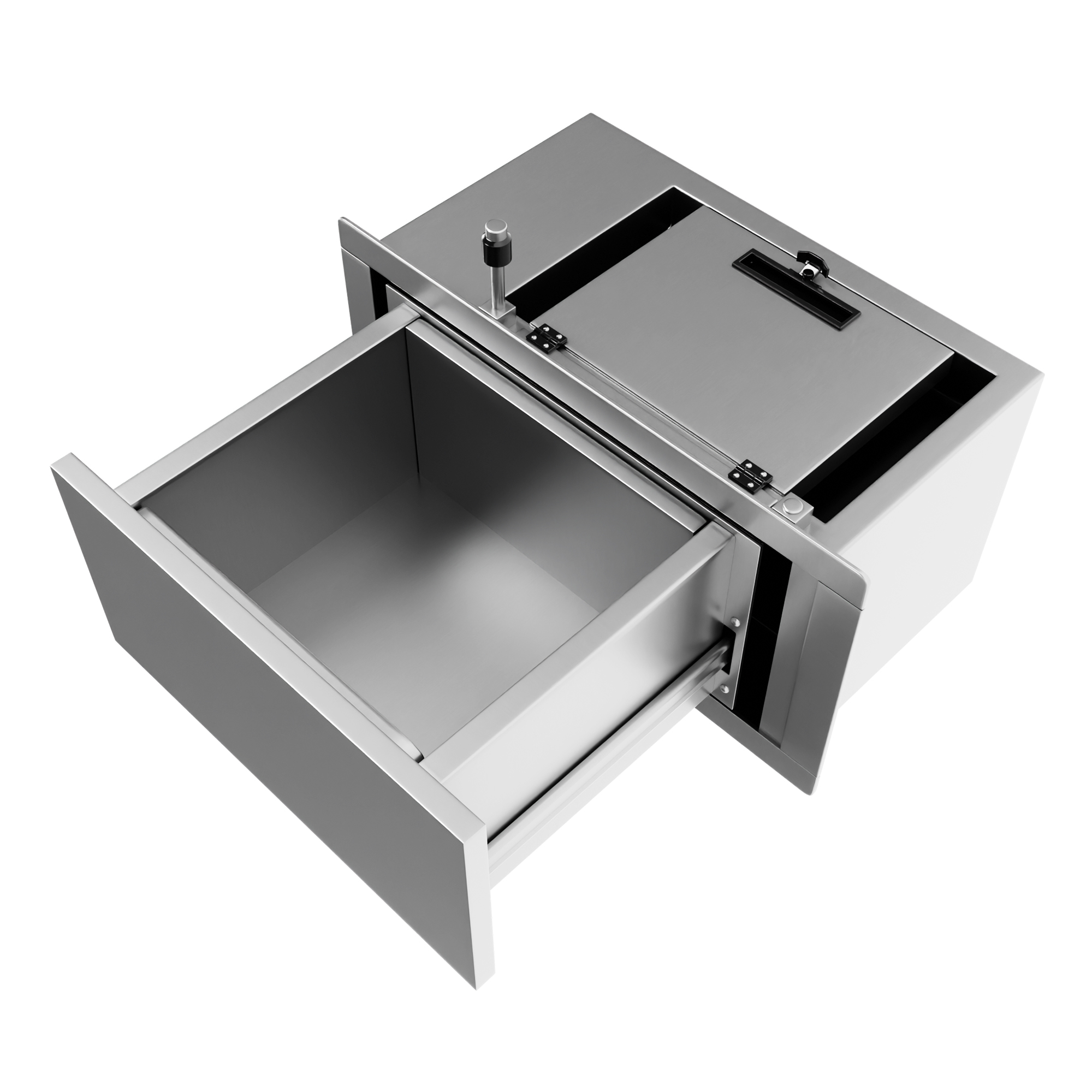 ShureSAFE Thru Wall Transaction Drawer with Locking Storage 18