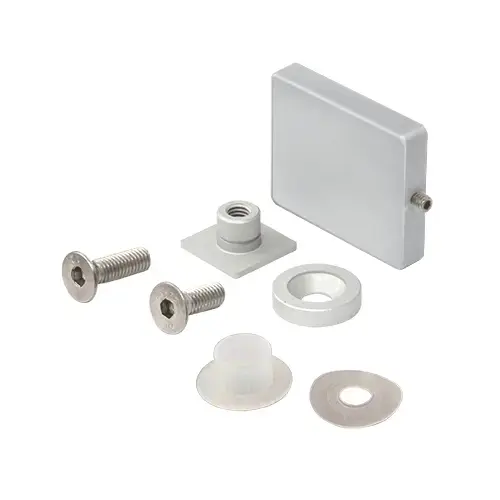 Cabo Satin Anodized Fixed Panel Bracket for Soft Slide Shower Door System