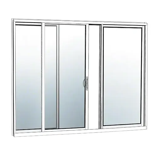 CRL-U.S. Aluminum HS332BBK52 White KYNAR Paint OXO Sliding