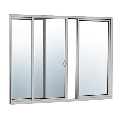 Clear Anodized OXO Sliding Door Thermally Broken Fin Frame Unglazed