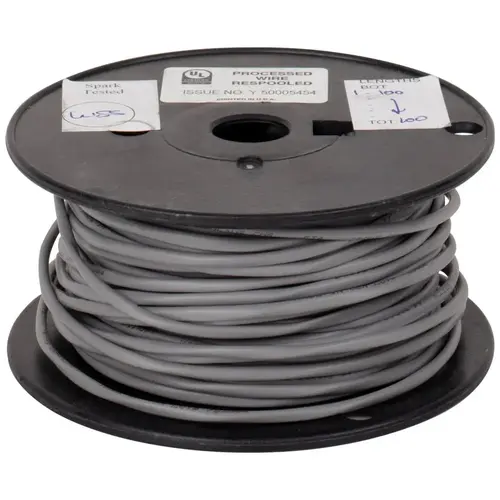 Task Lighting T-CW20G-SOL-100 100 ft In-Wall Rated Solid Connection Wire, 20 Gauge Grey