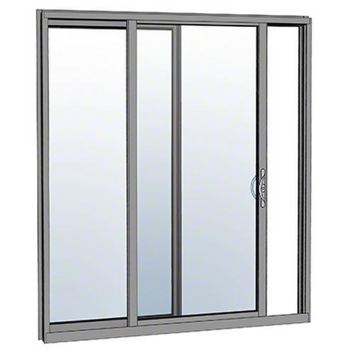 Clear Anodized OX Sliding Door Thermally Broken Fin Frame Unglazed