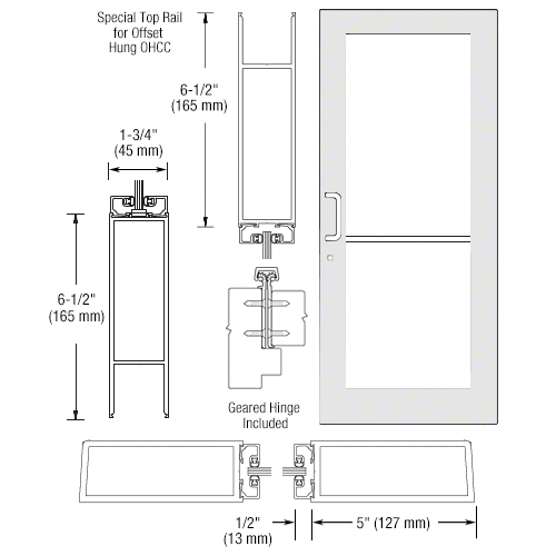 CRL-U.S. Aluminum DC51952 White KYNAR Paint Custom Single Series 550 ...