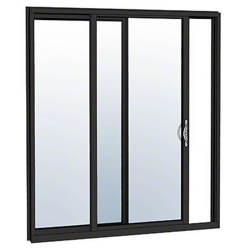 OX Sliding Door Thermally Broken Fin Frame Unglazed KD Kit With Screen Black Anodized Class I