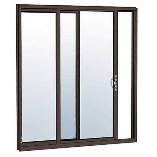 Bronze Anodized OX Sliding Door Thermally Broken Fin Frame Unglazed with Screen
