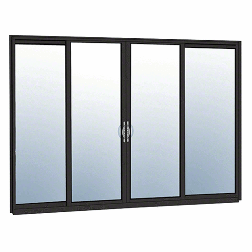 OXXO Sliding Door Thermally Broken Fin Frame Unglazed KD Kit With Screen Black Anodized Class I