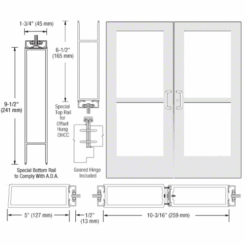 Crl-u.s. Aluminum Cz52952 White Kynar Paint Custom Pair Series 550 Wide 