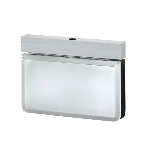 Montreal Glass To Header Mount Shower Door Pivot Hinge Euro Header & W/5 degree Pin Satin-Chrome