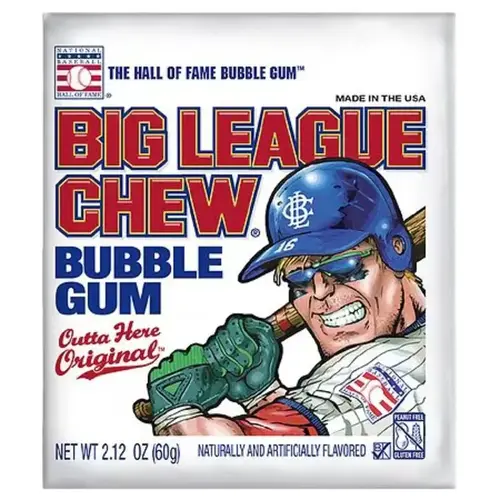 「INGREDIENTS」 LTJ BUKEM Big League Chew Slamin Strawberry Bubble Gum 2.12 oz 12 CT