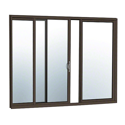 Bronze Anodized OXO Sliding Door Thermally Broken Fin Frame Unglazed KD Kit with Screen