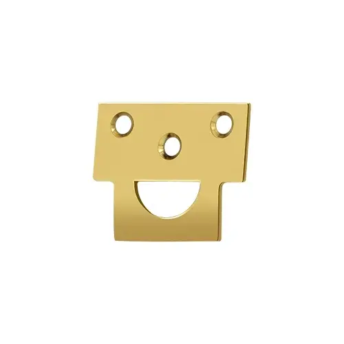 Deltana 178USTUCR003 1-7/8" Height Strike Plate For Surface Bolts Universal PVD Polished Brass