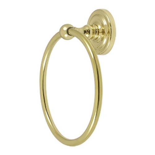 6-1/2" Diameter R Series Traditional Towel Ring Polished Brass