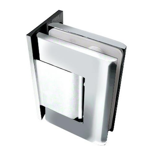 Chrome Vernon Offset Back Plate Wall-to-Glass Hinge - Hold Open