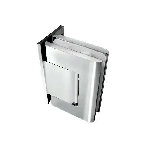 Satin Anodised Vernon Offset Back Plate Wall-to-Glass Hinge - Hold Open