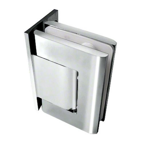 Satin Anodised Biloba Offset Back Plate Wall-to-Glass Hinge - No Hold Open