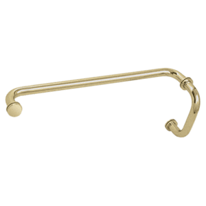 Satin Brass 6" Pull Handle and 18" Towel Bar BM Series Combination With Metal Washers