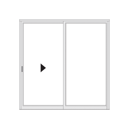 White KYNAR Paint Series 2000 Multi-Panel 48" x 96" Narrow Stile Sliding Entrance Door