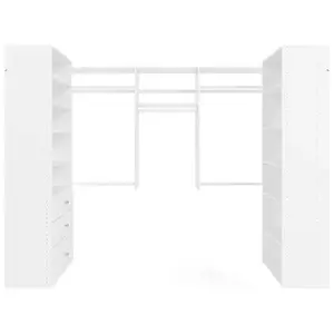 Easy Track PH62-WH 8-Foot X 4-Foot U-Shape Walk-In Closet White