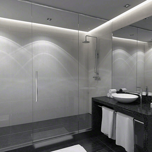 Brite Anodized Custom Transpara Shower Door Kit NO GLASS INCLUDED