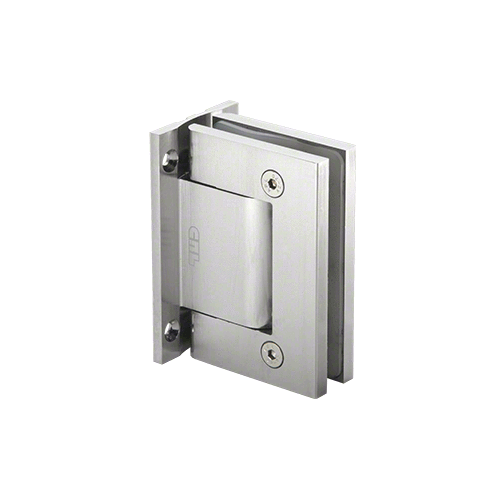 CRL H8010SA Satin Anodized Oil Dynamic Full Back Plate Wall-to-Glass Hinge - Hold Open
