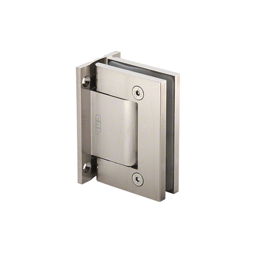 CRL H8010SN Brushed Satin Nickel Oil Dynamic Full Back Plate Wall-to-Glass Hinge - Hold Open