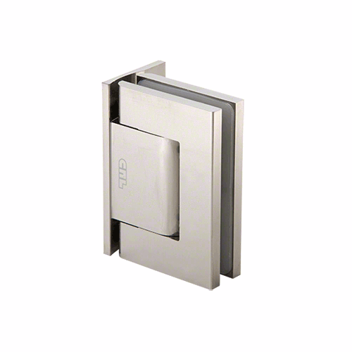 Brushed Satin Nickel Oil Dynamic Offset Back Plate Wall-to-Glass Hinge - No Hold Open