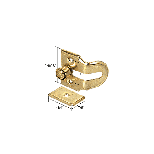 Double Hung Vent Window Security Locks (2), Brass-Plated Steel