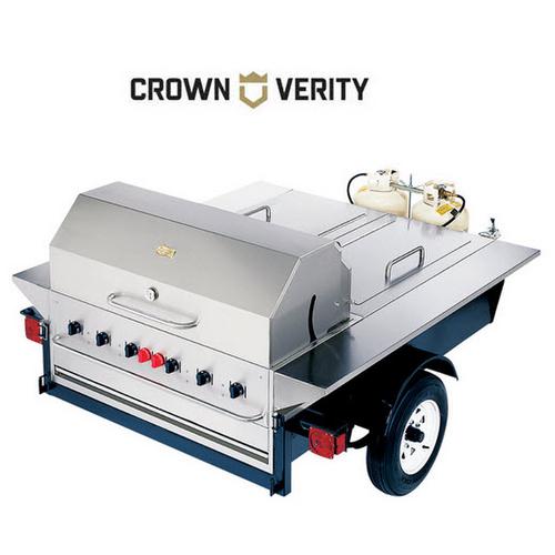 Crown Verity 69" Tailgate Grill w/ Beverage Compartments, TG-1