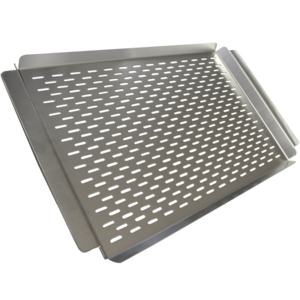 Crown Verity CV-PGT-1117 Crown Verity Perforated Stainless Steel Veggie/Fish  Grilling Tray, PGT-1117