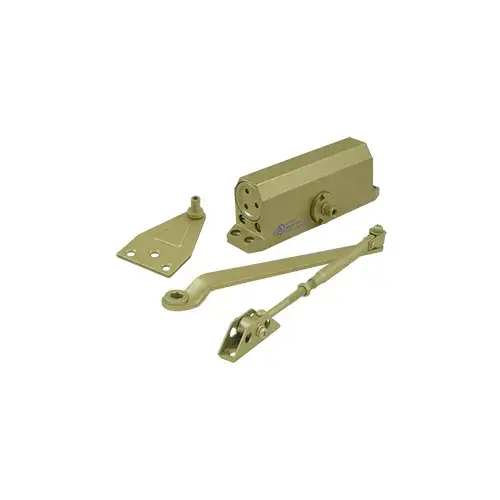 Adjustable Speed Dual Valve Surface Mount Door Closer Gold